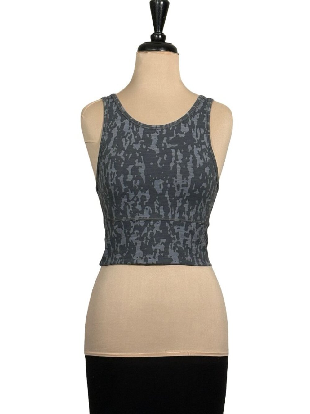 Lululemon Power Pivot Tank Top Small Tough Heathered Gray Reversible